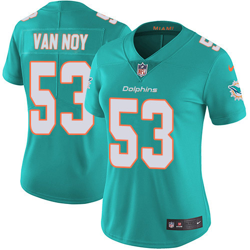 Nike Miami Dolphins #53 Kyle Van Noy Aqua Green Team Color Women Stitched NFL Vapor Untouchable Limited Jersey